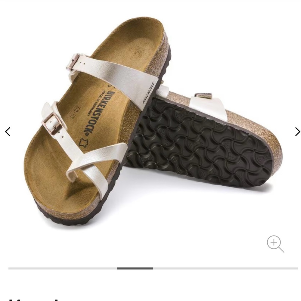 Birkenstock White Pearl Sandals - Picture 1 of 3